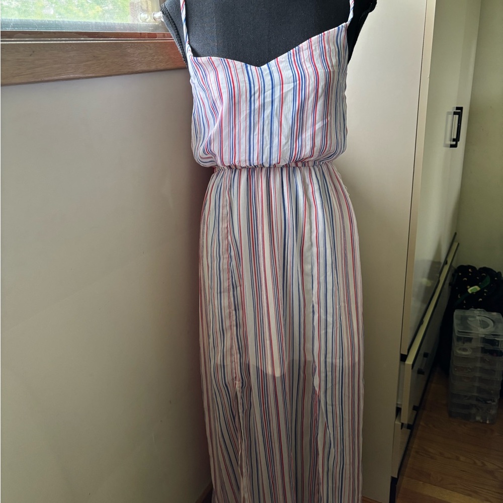 Striped Multicolor Maxi Dress
